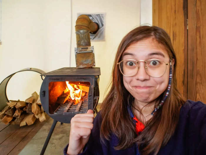 Making my own fire to heat my tent was challenging, but it made me feel more connected to nature than in the cabins. And by the end of my stay, I felt confident in my abilities to start and maintain a fire.