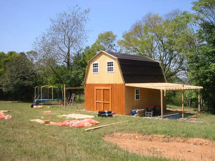 The Home Depot shed initially measured 16 feet by 20 feet.