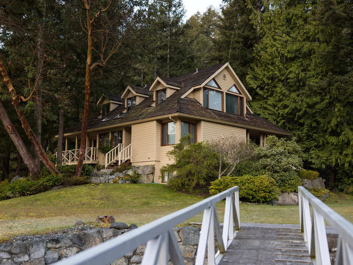 Steps away from the modern main house is the older cottage, which looks like it