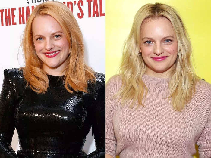 Elisabeth Moss has done a subtle switch to strawberry blonde.