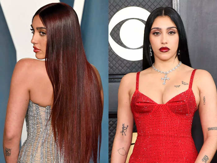 Lourdes Leon has been sporting a subtle black-cherry shade.