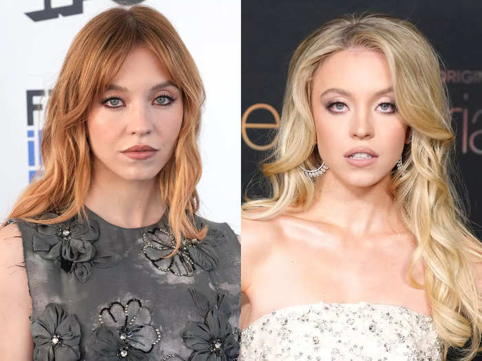 Sydney Sweeney is another blonde star who has tried out copper tresses.