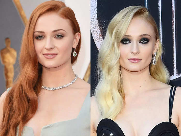 Sophie Turner originally dyed her hair red to play Sansa Stark, but she