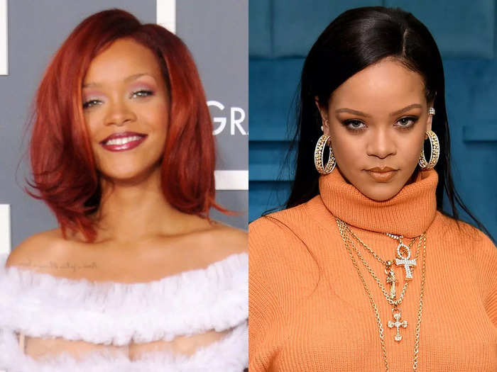 Rihanna spent a few years rocking fire-engine red hair.