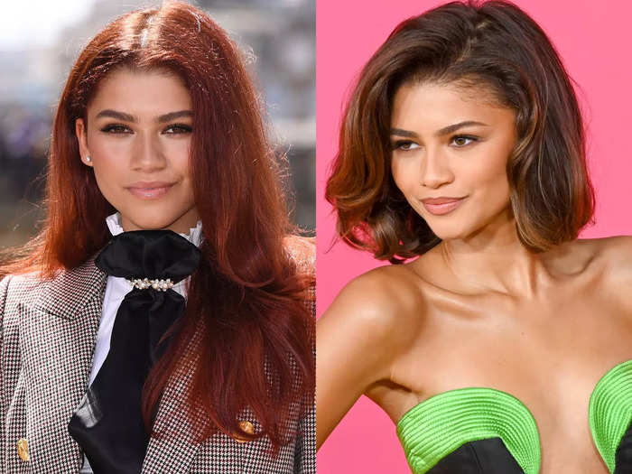 Zendaya has dyed her hair a mahogany red a few times over her career.