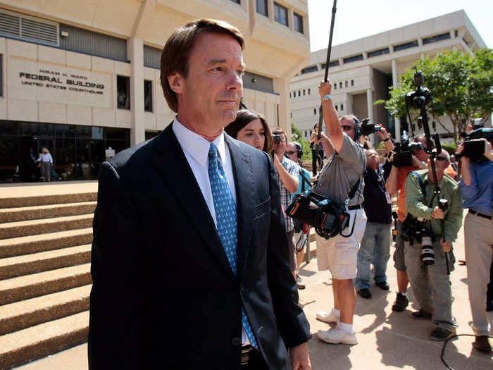 In 2008, former US Sen. John Edwards arranged hush-money payments of nearly $1 million to Rielle Hunter, his mistress, while he ran for the Democratic presidential nomination.