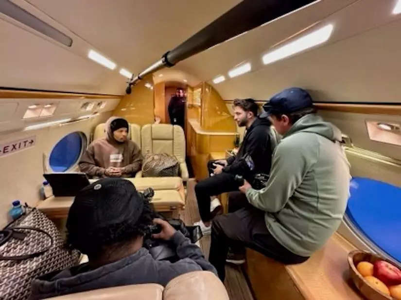 Gervonta Davis on his private jet.