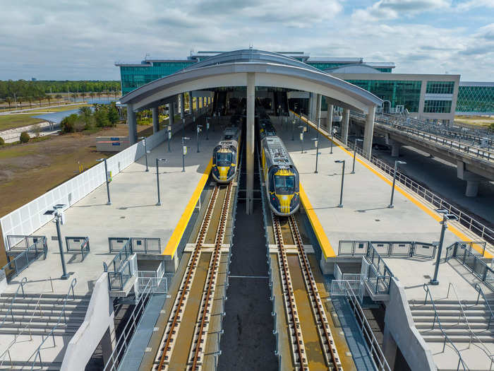 Its new station is located inside the airport