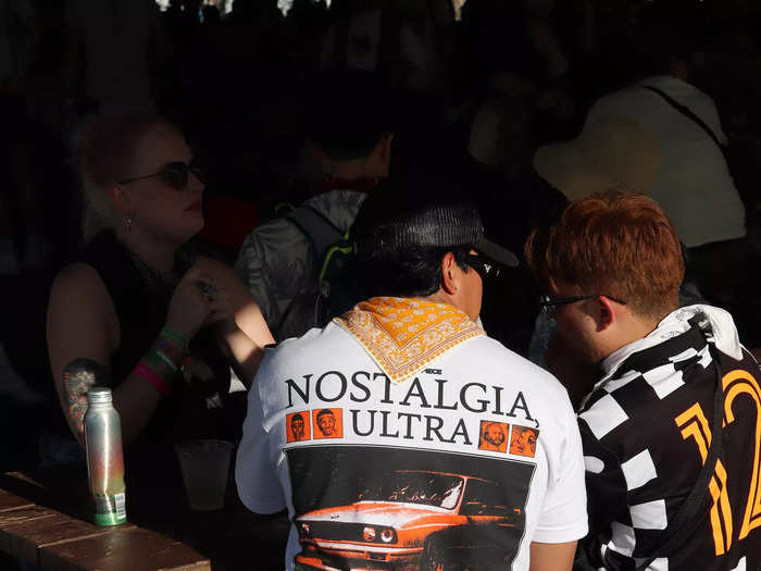 Many people wore merch from their favorite performers on the lineup, including this Frank Ocean fan.