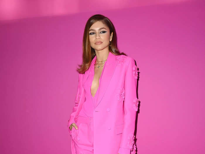 The hot-pink color also lends itself to pantsuits like Zendaya