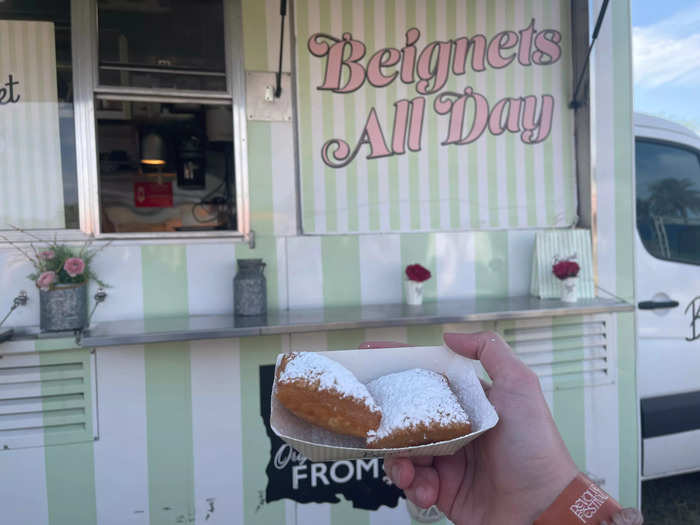 For dessert, there was a beignets truck on standby.