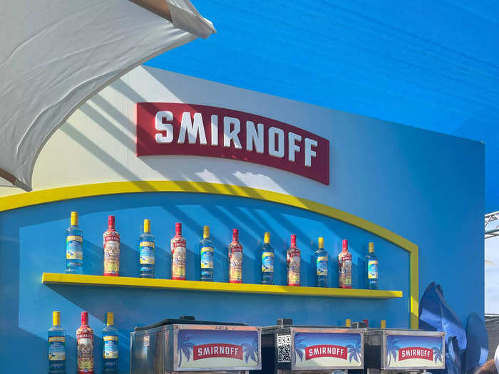 Smirnoff was also on-site with its own slushie machines.