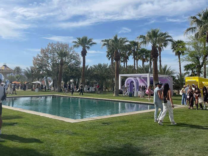 There was a pool on the festival grounds but guests couldn