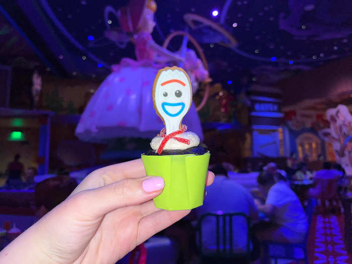 Luckily, my server was able to bring me over one of the Forky cupcakes.