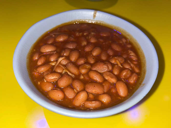 The baked beans were good and very filling.