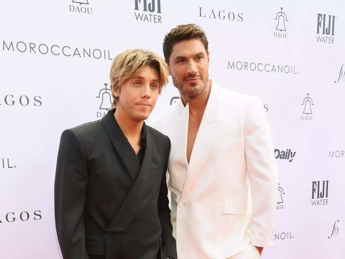 Lukas Gage and Chris Appleton walked the red carpet together in complementary outfits.