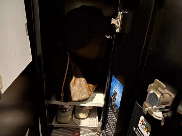 Each person could use a locker that came with a key. It had plenty of room for my oversized tote, jacket, and sneakers.