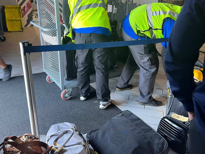 All luggage is collected at check-in and then delivered to customers within a few minutes of deplaning — much more convenient than waiting at bag claim.