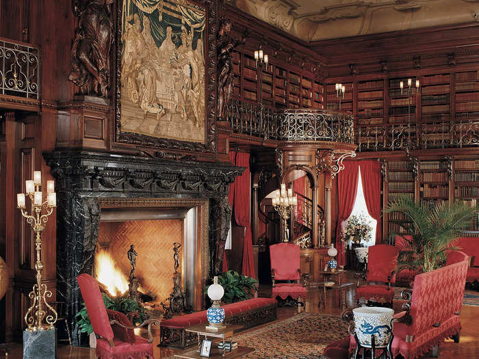 ... and of the library. According to the Biltmore website, from 1875 to 1914, Vanderbilt read around 81 books a year.