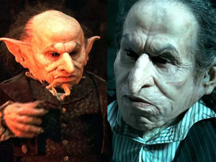 "Harry Potter" character Griphook was played by two actors.