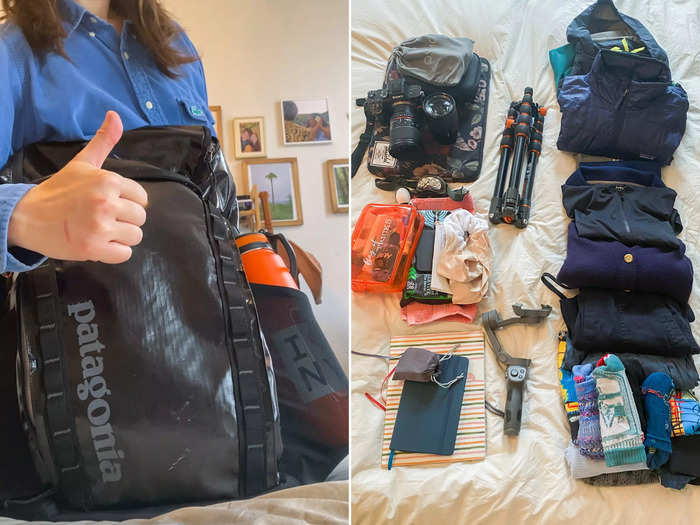 Experts recommend packing as lightly as possible to lighten the load on your transportation vessel. I packed for my past few trips with just a backpack and found it also made it easier to keep track of my belongings.