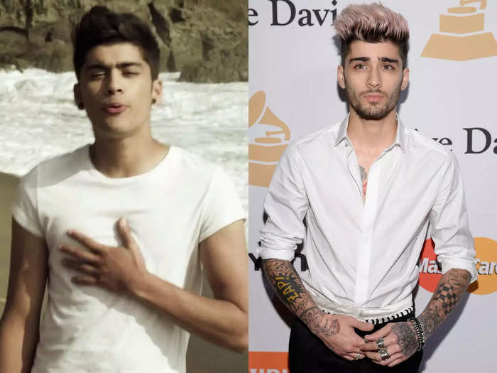 Former One Direction member Zayn Malik is another erstwhile boy bander with tattoos in the double digits.