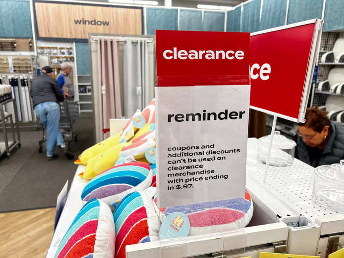 A note reminded shoppers that certain price codes meant additional discounts would not be available on some items.