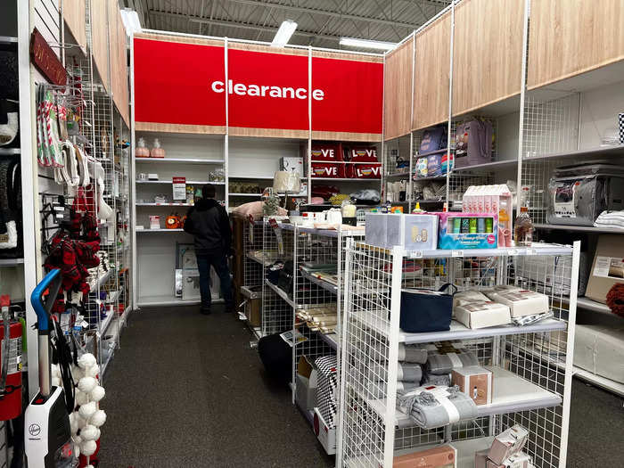 The clearance section was moderately full, with seasonal items from Valentines Day, Christmas, and Halloween.