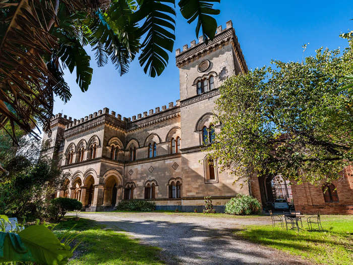 A 22-bedroom, 8-bathroom castle built in the 19th century is for sale in the town of Acireale in coastal Sicily, Italy, for €6 million, or about $6.6 million.