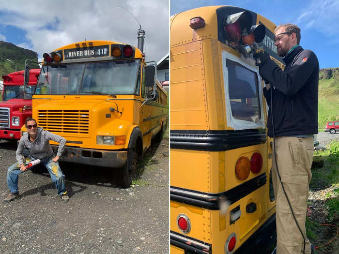 The final steps were repainting the bus