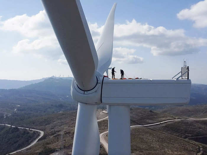 In Portugal, wind turbine technicians get paid nearly double the average salary. It is a highly specialized position, and technicians must hang from turbines the size of 35-story skyscrapers to make repairs and do inspections.