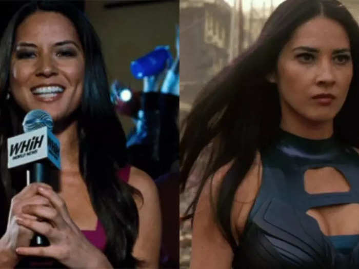 Olivia Munn had a cameo as a reporter for WHiH World News in "Iron Man 2." Six years later, she had a more significant Marvel role as Psylocke in "X-Men: Apocalypse."