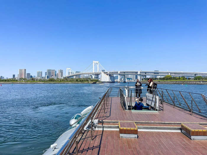 About halfway through the ride, the rooftop area opened and passengers flocked to the fresh air outdoors.