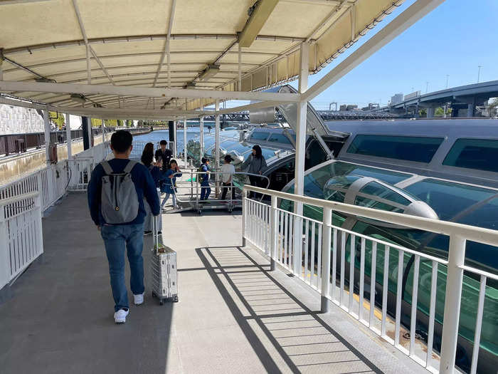 After pinballing through crowds, I made it to the pier. Here, my ticket was scanned and I walked to the water where the Hotaluna boat was docked.