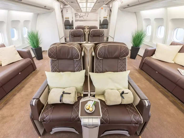 "We can have a real conversation sitting on the sofa, having a drink," Safrans du Monde CEO Guy Bigiaoui in an April video tour of the jet.