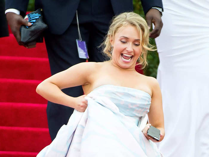 In 2014, Hayden Panettiere fell down the stairs on the red carpet.