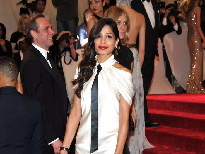 In 2011, Freida Pinto proved that you can mix masculine and feminine styles in a bridal look.