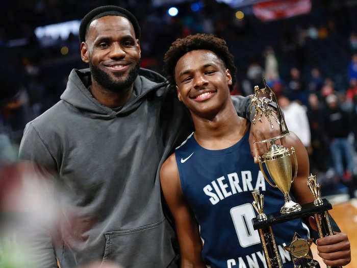 LeBron Jr., better known as Bronny, is turning into quite the ballplayer himself.