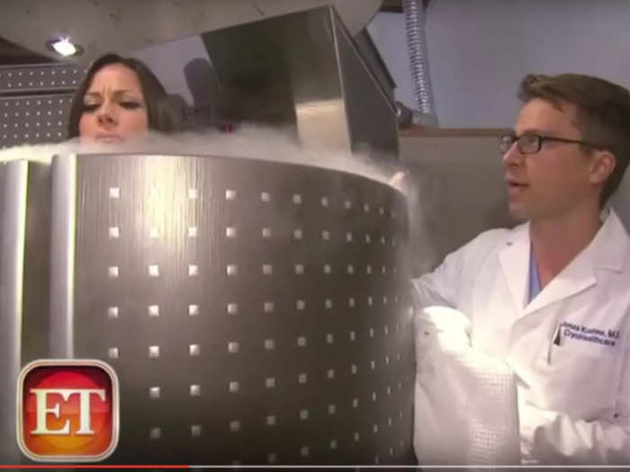 One of the ways he splurges on his own body is by using a controversial cryotherapy chamber.