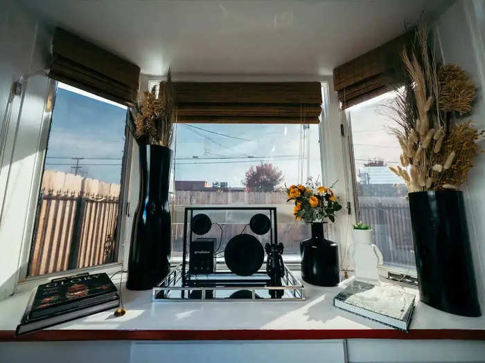 The tiny hotel also features a transparent speaker that Troy ordered from the UK, and which took months to arrive.