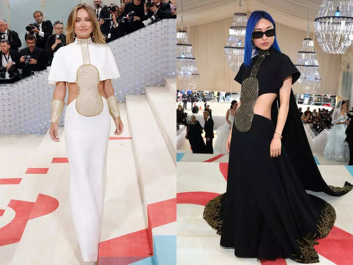 Two attendees, Olivia Wilde and Margaret Zhang, arrived in very similar gowns.