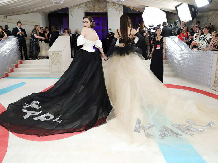 Lily Collins and Vera Wang literally sported Lagerfeld