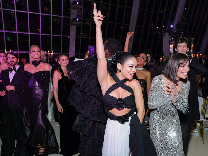 Vanessa Hudgens and Lea Michele were pictured dancing the night away, while other A-listers looked on.