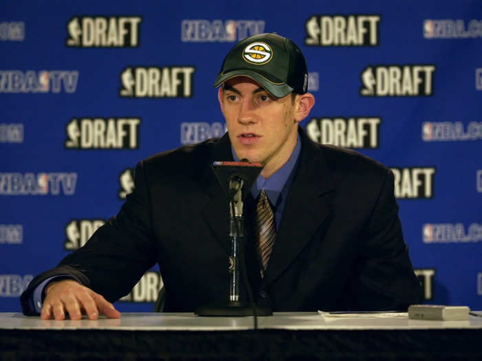 Nick Collison was picked No. 12 overall by the Seattle Sonics.