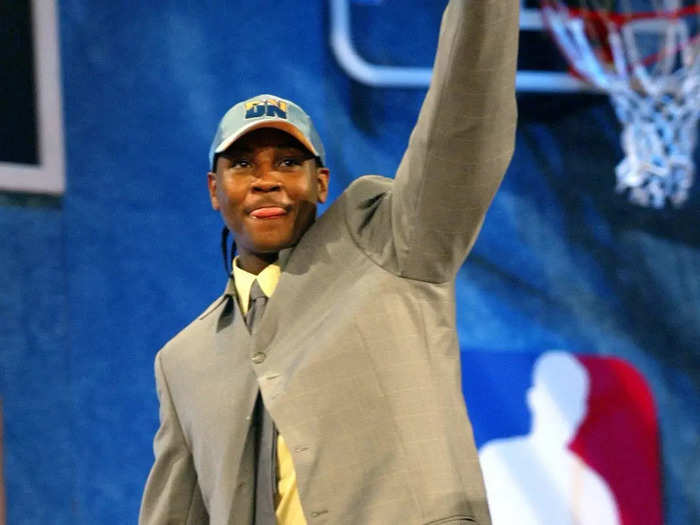 Carmelo Anthony was picked No. 3 overall by the Denver Nuggets.