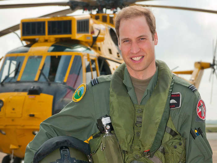 In his younger years, Prince William earned an income from his time in the British military.