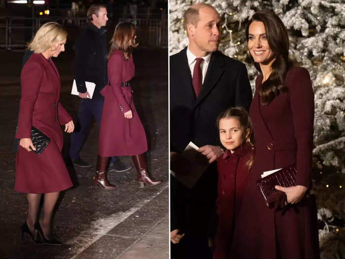 Also in December, members of the royal family wore matching clothes to a royal engagement after Meghan said it was against protocol.