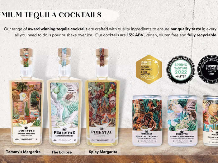 Slide from tequila brand Pimentae